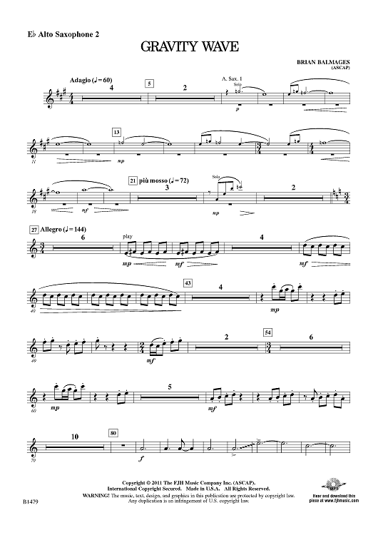 Gravity Wave - Eb Alto Sax 2