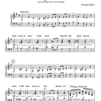 Agnus Dei - from incidental music to L'Arlesienne - Keyboard or Guitar