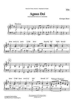 Agnus Dei - from incidental music to L'Arlesienne - Keyboard or Guitar