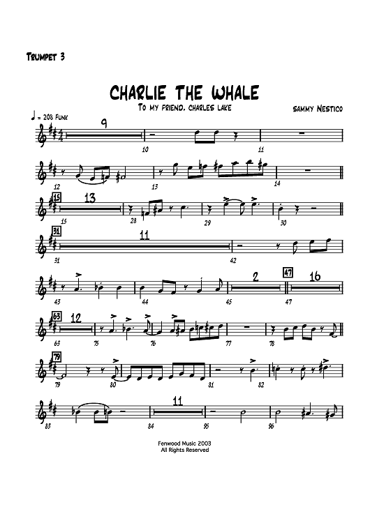 Charlie the Whale - Trumpet 3