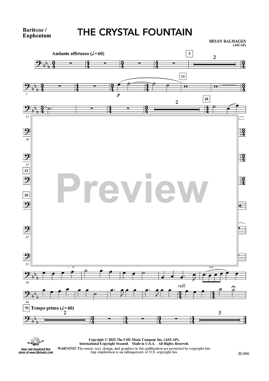 The Crystal Fountain - Baritone / Euphonium