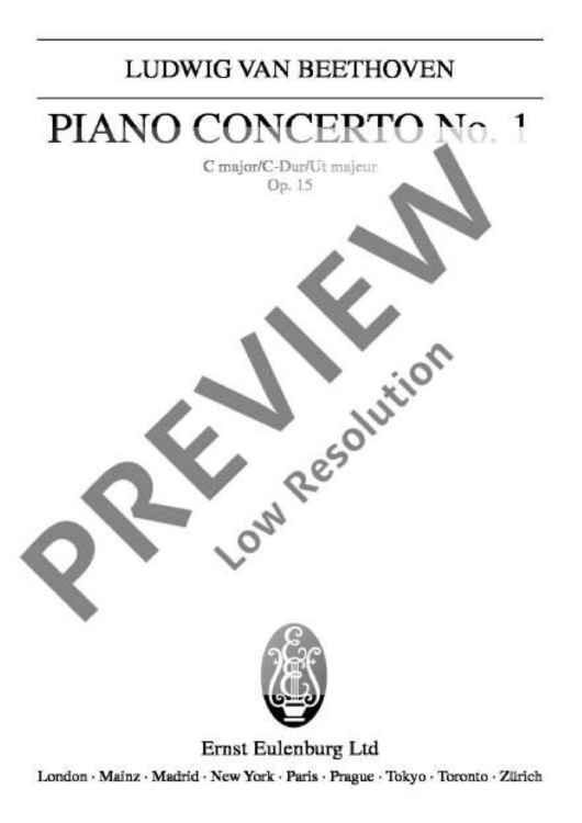 Concerto No. 1 C Major in C major - Full Score