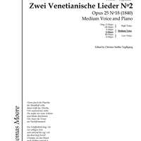 Zwei Venetianische Lieder No. 2 Op.25 No.18