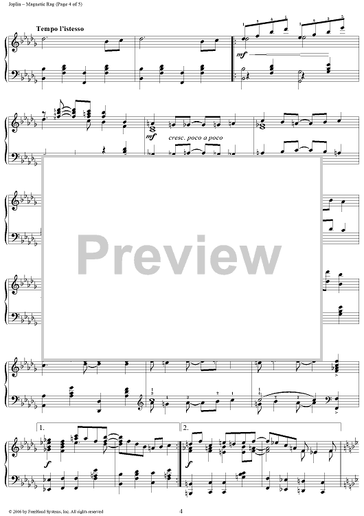 Magnetic Rag" Sheet Music for Piano Solo - Sheet Music Now