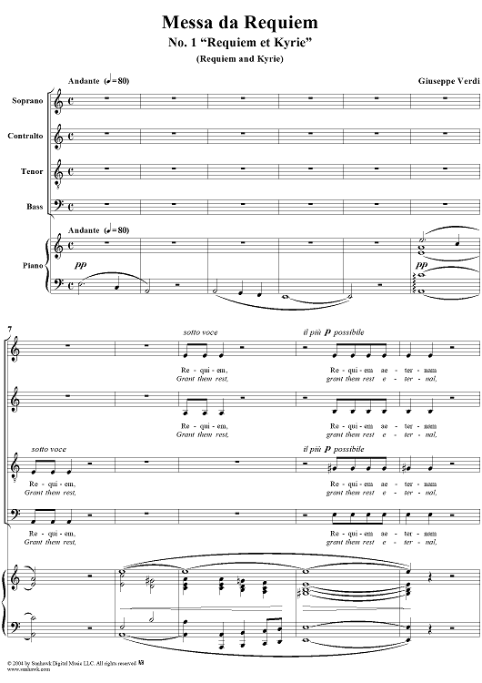 Messa da Requiem: No. 1. Requiem et Kyrie