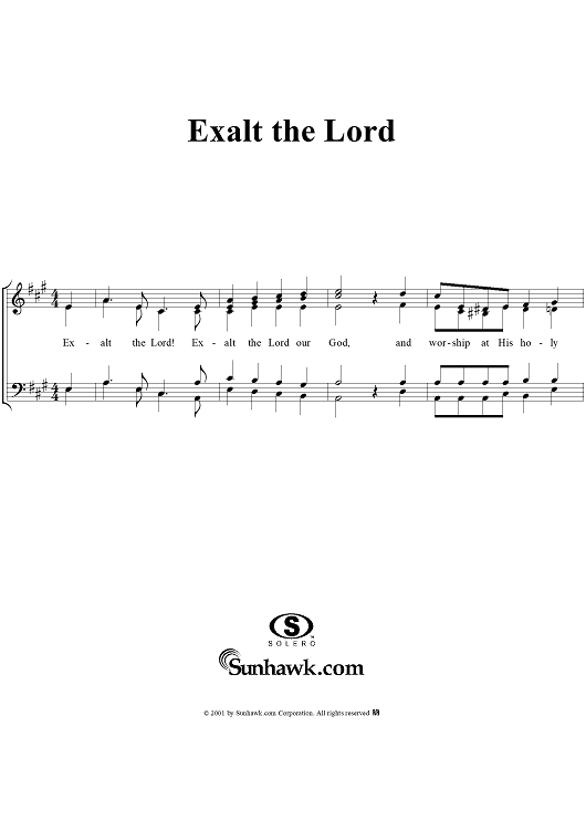 Exalt The Lord