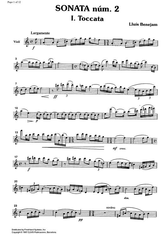 Sonata Num. 2 - Violin