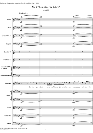 Dem die erste Zähre, No. 4 from "Der glorreiche Augenblick", Op. 136 - Full Score