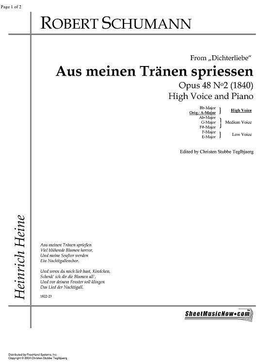 Aus meinen Tränen spriessen Op.48 No. 2