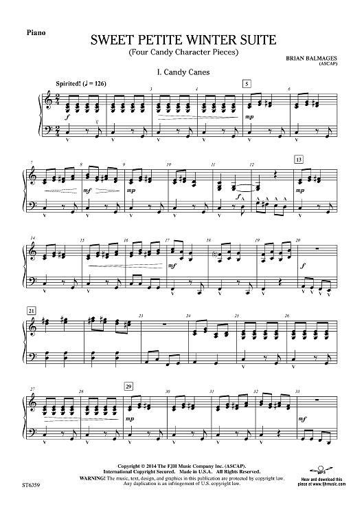 Sweet Petite Winter Suite (Four Candy Character Pieces) - Piano