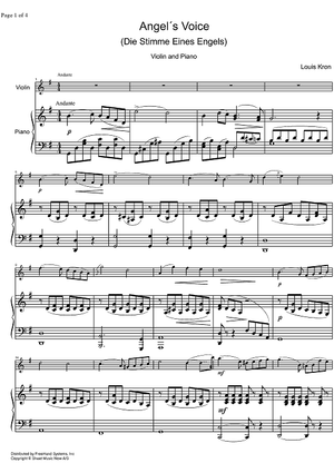 Angel's Voice - Die Stimme eines Engels - Score