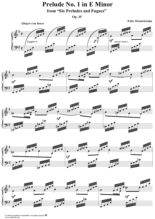 Prelude no. 1 in E minor