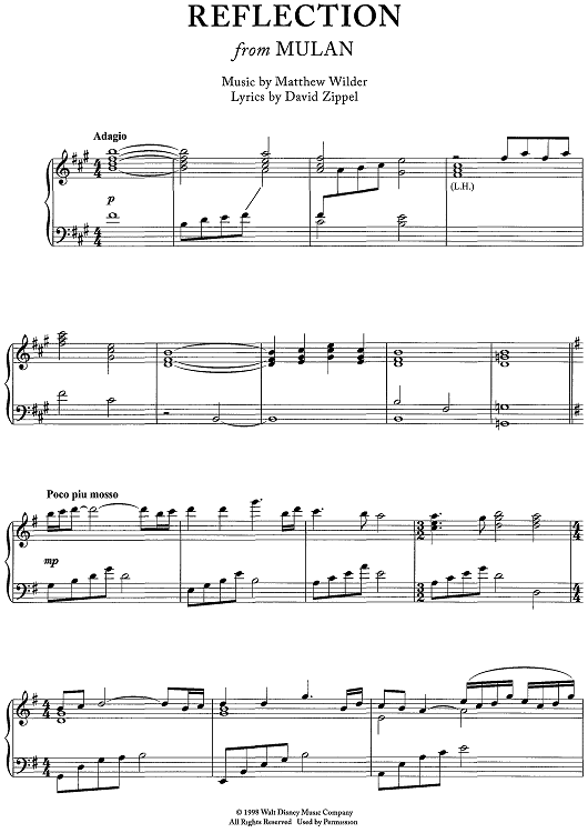 Reflections Sheet music for Piano (Solo)