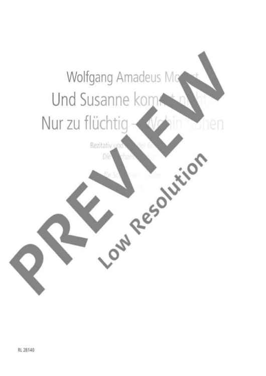 Und Susanne kommt nicht – Nur zu flüchtig – Wohin flohen (Figaros Hochzeit) in C major