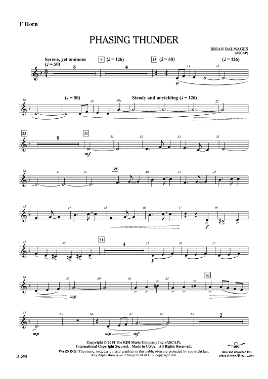 Phasing Thunder - F Horn