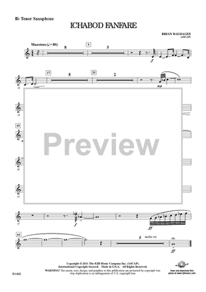 Ichabod Fanfare - Bb Tenor Sax