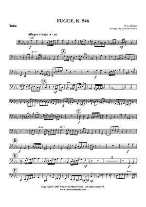 Fugue in C Min, K. 546 - Tuba