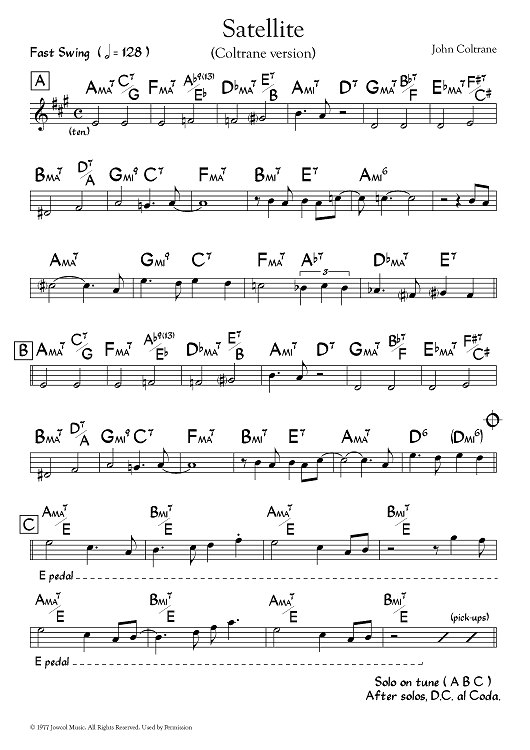 Satellite (Coltrane version) - Bb Instruments