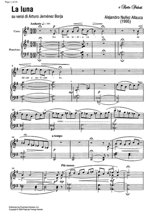 La luna - Score