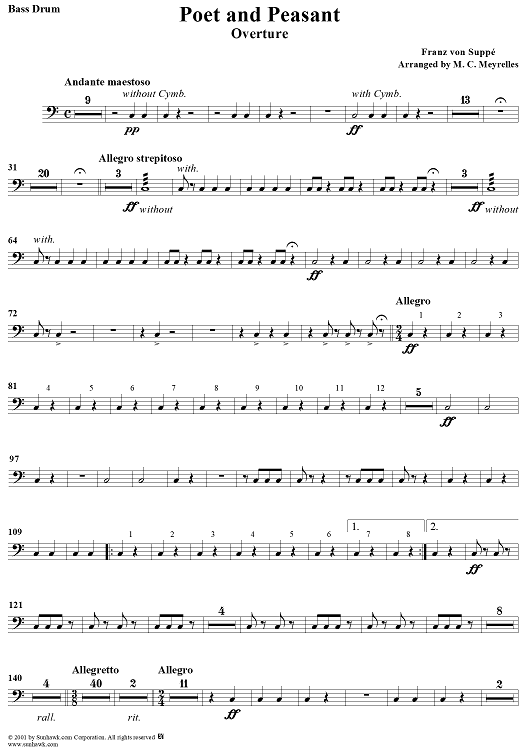 Poet and Peasant: Overture - Bass Drum