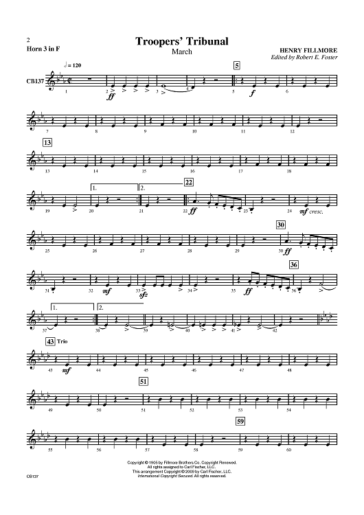 Troopers' Tribunal - Horn 3 in F