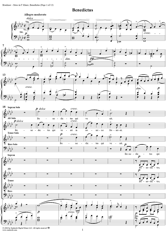 Mass in F Minor: Benedictus