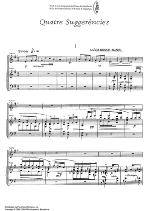 Quatre Suggerències - Score