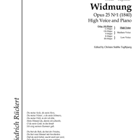 Widmung Op.25 No. 1