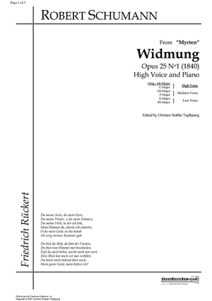 Widmung Op.25 No. 1