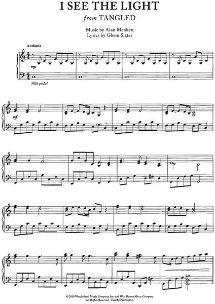 I See the Light (Tangled) – Easy Piano Sheet Music – Bluebird Music Lessons
