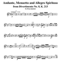 Andante, Menuetto and Allegro Spiritoso - Trumpet 1