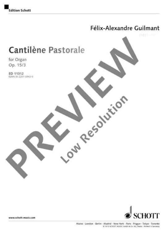 Cantilène Pastorale in B minor