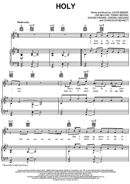 Where Are U Now" Sheet Music by Justin Bieber for Piano/Vocal/Chords -  Sheet Music Now