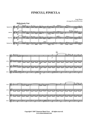 Finiculi, Finicula - Score