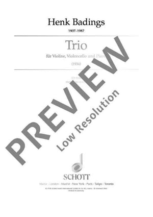 Piano Trio - Set of Parts