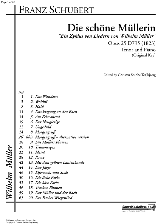 Die schöne Müllerin Op.25 D795