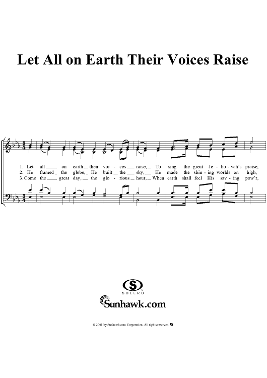 Let All On Earth Their Voices Raise