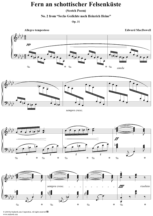 6 Poems after Heine, Op. 31 No. 2: Scotch Poem