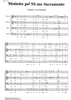 Mottetto pel SS.mo Sacramento - Score