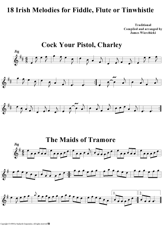 St Anne's Reel - fiddle band arrangement sheet music, Celtic Fiddle Music