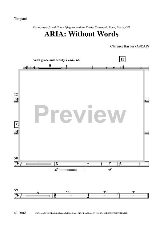 Aria: Without Words - Timpani