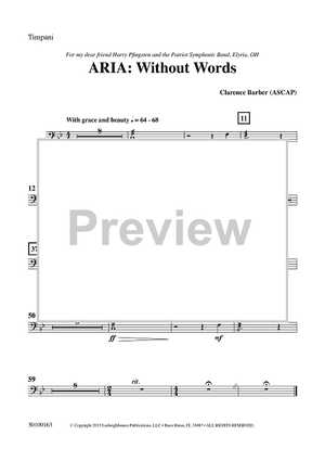 Aria: Without Words - Timpani