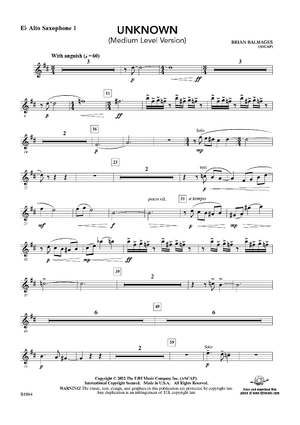 Unknown (Medium Level Version) - Eb Alto Sax 1