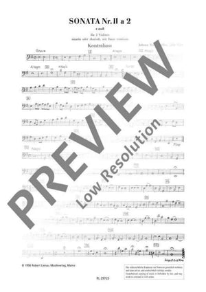 Sonata No. 2 E minor a 2 - Violoncello/double Bass