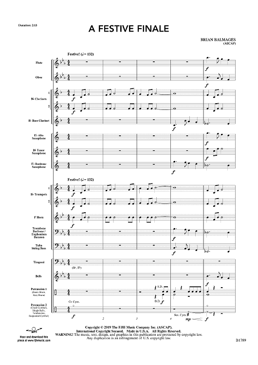 A Festive Finale - Score