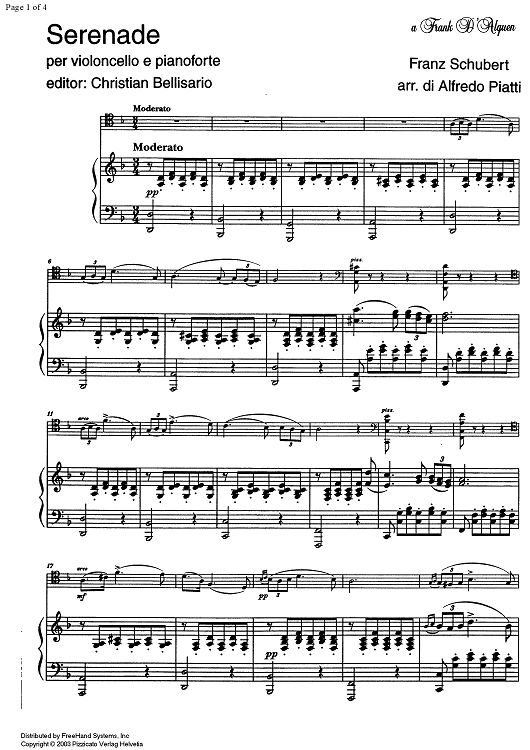 Serenade - Score