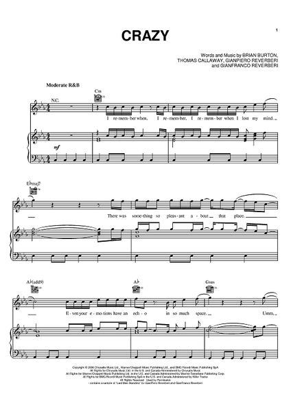 Go-Go Gadget Gospel" Sheet Music by Gnarls Barkley for  Piano/Vocal/Chords - Sheet Music Now