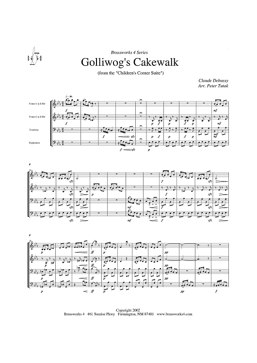 Golliwog's Cakewalk - Score