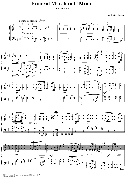 Funeral March in C Minor, Op. 72, No. 2, B10