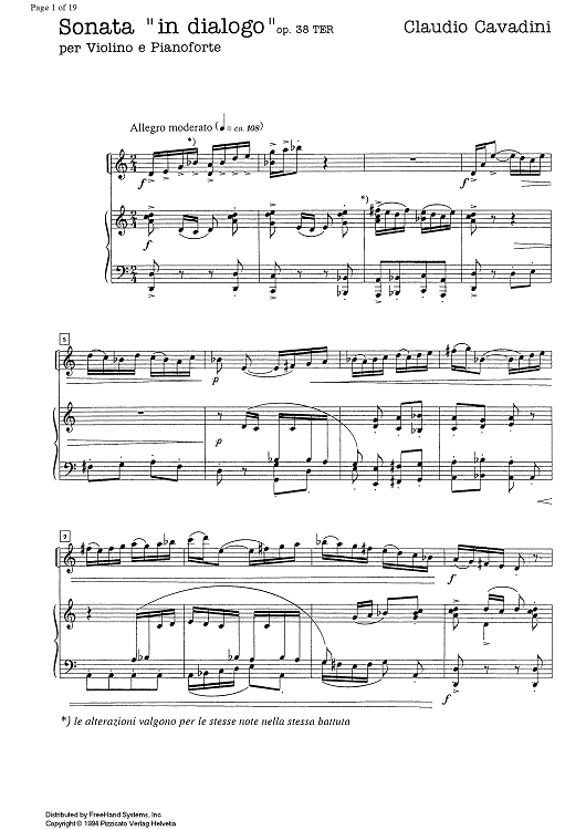 Sonata in dialogo Op.38 - Score